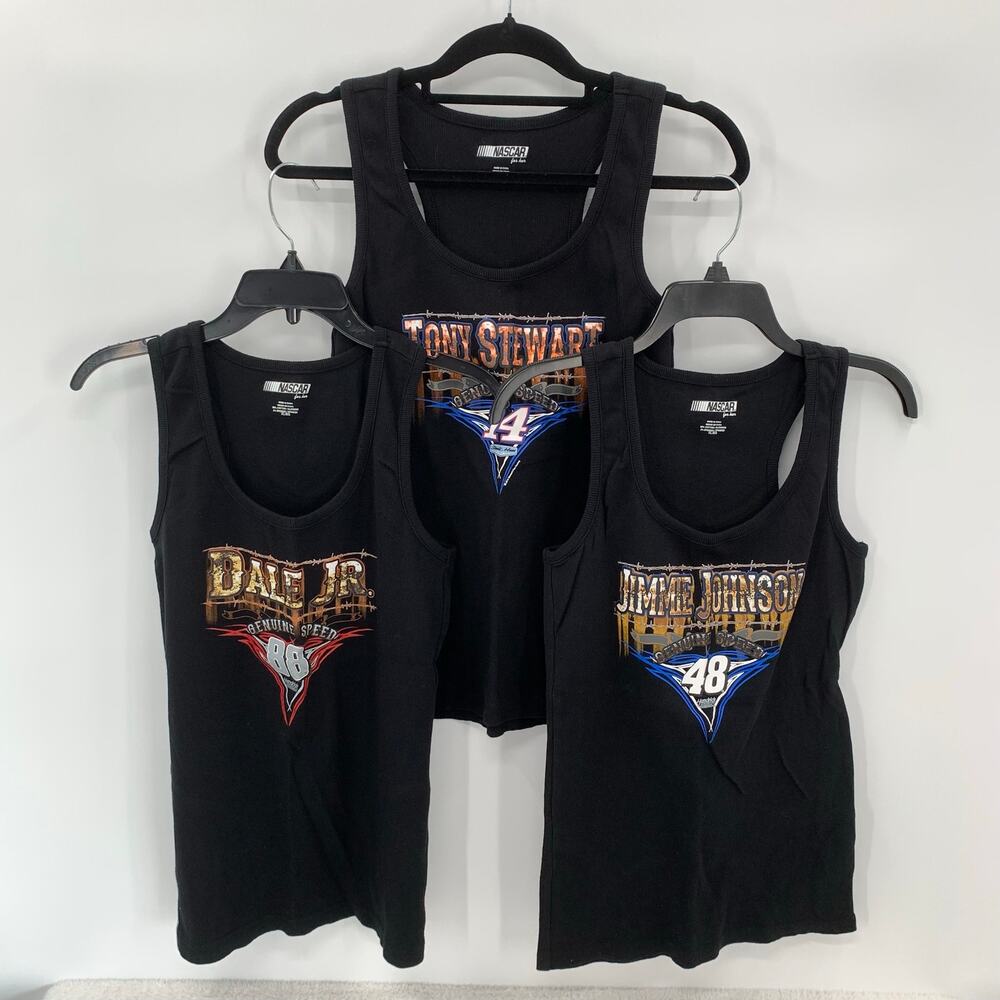 Nascar for Her Tanks Womens XL Dale JR 88 Tony Stewart 14 Jimmie Johnson 48